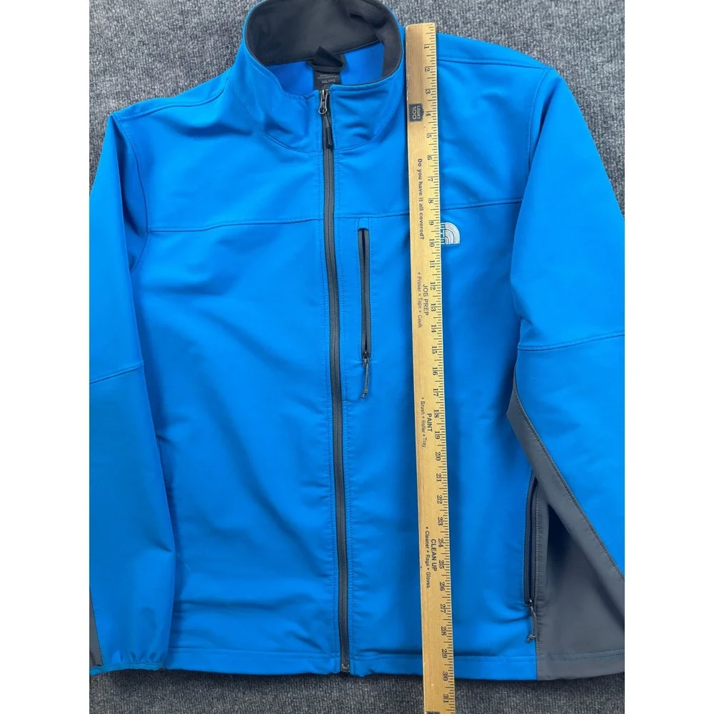 The North Face Softshell Jacket Mens XXL Blue Apex Bionic Full Zip Windproof